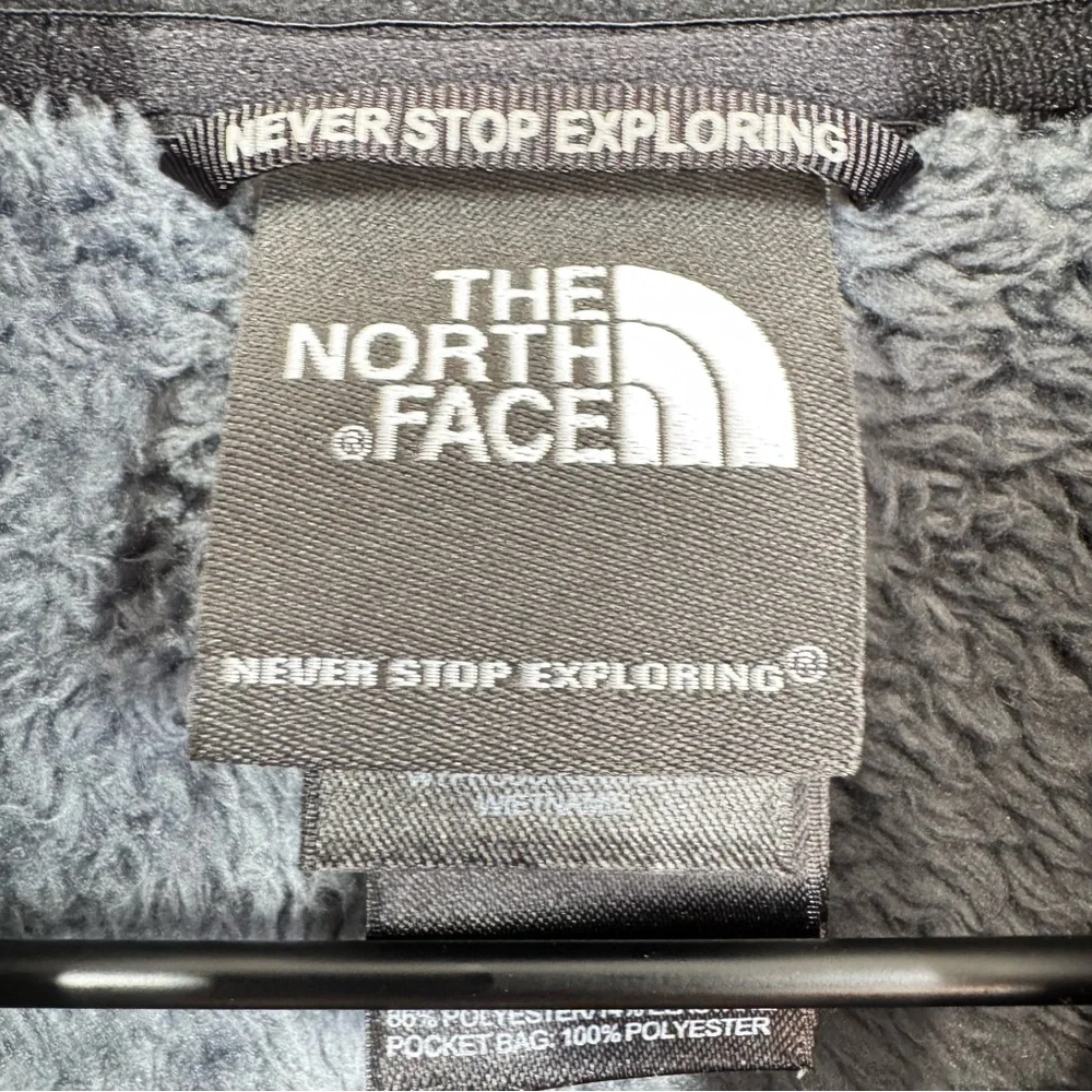 The North Face Mens Fleece Full Zip Jacket Size L Black Outdoor Performance